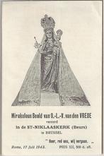 Pr211 prentje beeld van onze lieve vrouw van den vrede, Verzamelen, Religie, Verzenden, Zo goed als nieuw, Beeld(je)