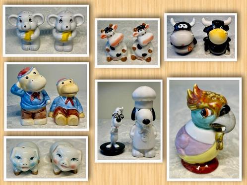 Peper en zout stellen met dieren., Huis en Inrichting, Keuken | Servies, Zo goed als nieuw, Overige typen, Overige stijlen, Porselein