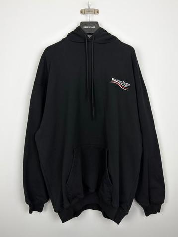 Balenciaga Political Campaign Hoodie Zwart Black Maat M beschikbaar voor biedingen