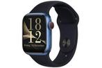 Apple Watch Series 7 GPS + SIM - Zeer Goede Staat, Blauw, IOS, Ophalen of Verzenden, Waterdicht