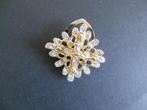 39SI: Goudkleurige sjaalklem, Sieraden, Tassen en Uiterlijk, Antieke sieraden, Ophalen of Verzenden, Overige materialen, Broche