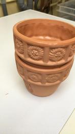 Terracotta Bloempotten Set nieuw ook per stuk te koop, Rond, Ophalen of Verzenden, Terracotta, Binnen