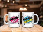 Juf  & Meester afscheid cadeau mok, Keramiek, Nieuw, Ophalen of Verzenden, Overige stijlen