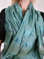 Nieuwe handgemaakte zijden sjaal turquoise 172x56 cm, Kleding | Dames, Mutsen, Sjaals en Handschoenen, Ophalen of Verzenden, Nieuw