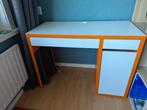 Ikea Micke kinder bureau Oranje/wit, Huis en Inrichting, Bureaus, Ophalen, Gebruikt