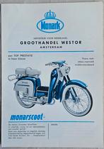 Monark Monarscoot en Bakbrommer oldtimer Folder - Zeldzaam!, Ophalen of Verzenden, Gelezen, Overige merken, Onbekend