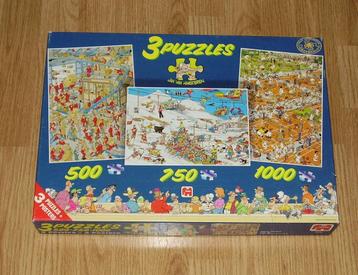 Jan van Haasteren - combidoos met 3 puzzels (500-750-1000) beschikbaar voor biedingen