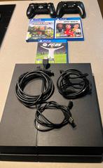 Playstation 4 met 2 controllers en 3 games, Ophalen, Met 2 controllers, Original, Gebruikt