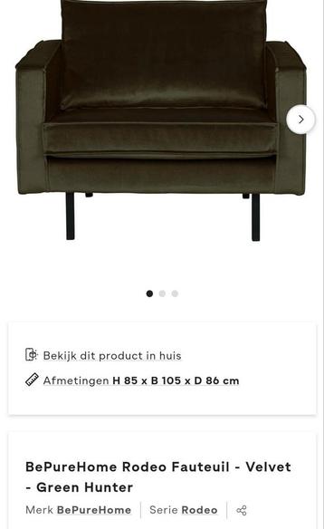Velvet fauteuil Rodeo be pure home beschikbaar voor biedingen