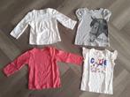 Set T-shirts korte en lange mouwen 4x, Maat 86, Ophalen of Verzenden, Zo goed als nieuw, Meisje, Shirtje of Longsleeve