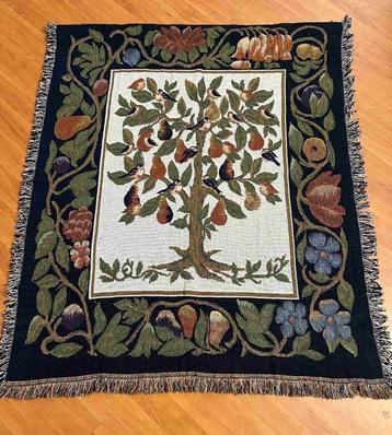 Vintage wandkleed boom met peren en vogels 135/112 beschikbaar voor biedingen