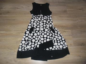 Mezza Luna Donkerblauw/Witte Polkadot Jurk Maat 38 beschikbaar voor biedingen