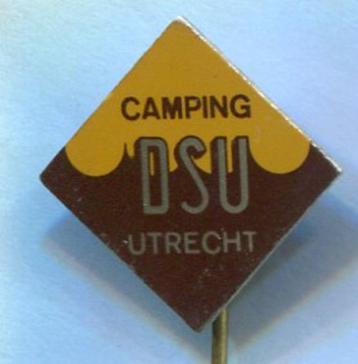 Camping DSU Utrecht blik speldje ( P_021 ) beschikbaar voor biedingen