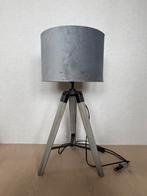 Tafellamp Zwart / Grijs Suède, Huis en Inrichting, Ophalen, Zo goed als nieuw, Stof, Minder dan 100 cm