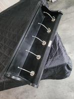 Stijlvolle zwarte wandkapstok met metalen haken, Huis en Inrichting, Zo goed als nieuw, Minder dan 100 cm, Metaal, Ophalen