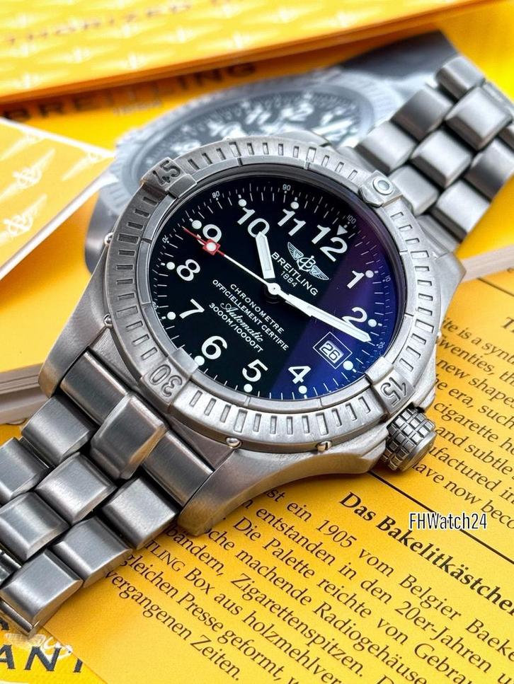 Breitling Seawolf E17370 . Zeer complete set 2004 !, Sieraden, Tassen en Uiterlijk, Horloges | Heren, Gebruikt, Polshorloge, Breitling
