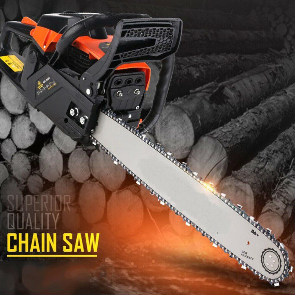 BENZINE MOTORZAAG KETTINGZAAG 2-TAKT 52CC 13000 tpm. 5.2 PK, Ophalen of Verzenden, Nieuw