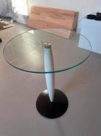 Elegante ronde tafel met glazen blad, Huis en Inrichting, Tafels | Eettafels, 100 tot 150 cm, Rond, Tot twee personen, 50 tot 100 cm