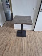 Wenge horeca eettafel 70 x 70 met metalen voet, Ophalen, 50 tot 100 cm, Vierkant, Tot twee personen
