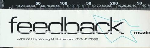 Sticker: Feedback Muziek - Rotterdam (1), Verzamelen, Stickers, Zo goed als nieuw, Bedrijf of Vereniging, Verzenden
