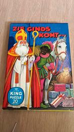 Sinterklaas puzzel met zwarte piet vintage, Ophalen of Verzenden, Zo goed als nieuw