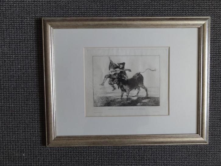Originele ets van Francisco Goya (1746-1828) mooi ingelijst, Antiek en Kunst, Kunst | Schilderijen | Klassiek, Verzenden