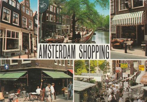 AMSTERDAM Shopping, Verzamelen, Ansichtkaarten | Nederland, Gelopen, Noord-Holland, 1980 tot heden, Verzenden