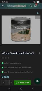 woca olie werkblad, Ophalen, Nieuw, Wit, Beits