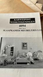 Bouwtekeningen van slaapkamer en keuken meubels 1:12, Ophalen of Verzenden, Nieuw, Poppenhuis