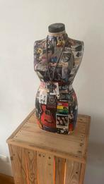 Houten sokkel met verlichting - gerecycleerd hout, Antiek en Kunst, Ophalen of Verzenden