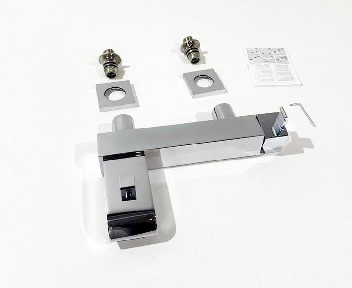 CRISTINA RUBINETTERIE QUADRI MONO BADKRAAN CRIQM107, Doe-het-zelf en Verbouw, Sanitair, Nieuw, Kraan, Chroom, Ophalen of Verzenden