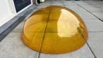 Vintage amberkleurige kunststof bol – 54 cm diameter, Ophalen, Rond, Vintage, retro, mid-century, industrieel design, 50 cm of meer