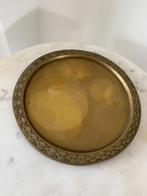 Vintage messing sierbord met decoratieve rand, Ophalen of Verzenden