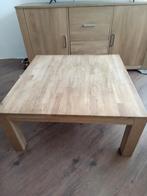 Eiken salontafel, Ophalen, Gebruikt, 50 tot 100 cm, Vierkant