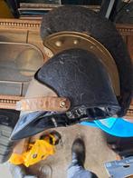 Antieke zeldzame leren/ koperen HELM, Antiek en Kunst, Ophalen of Verzenden