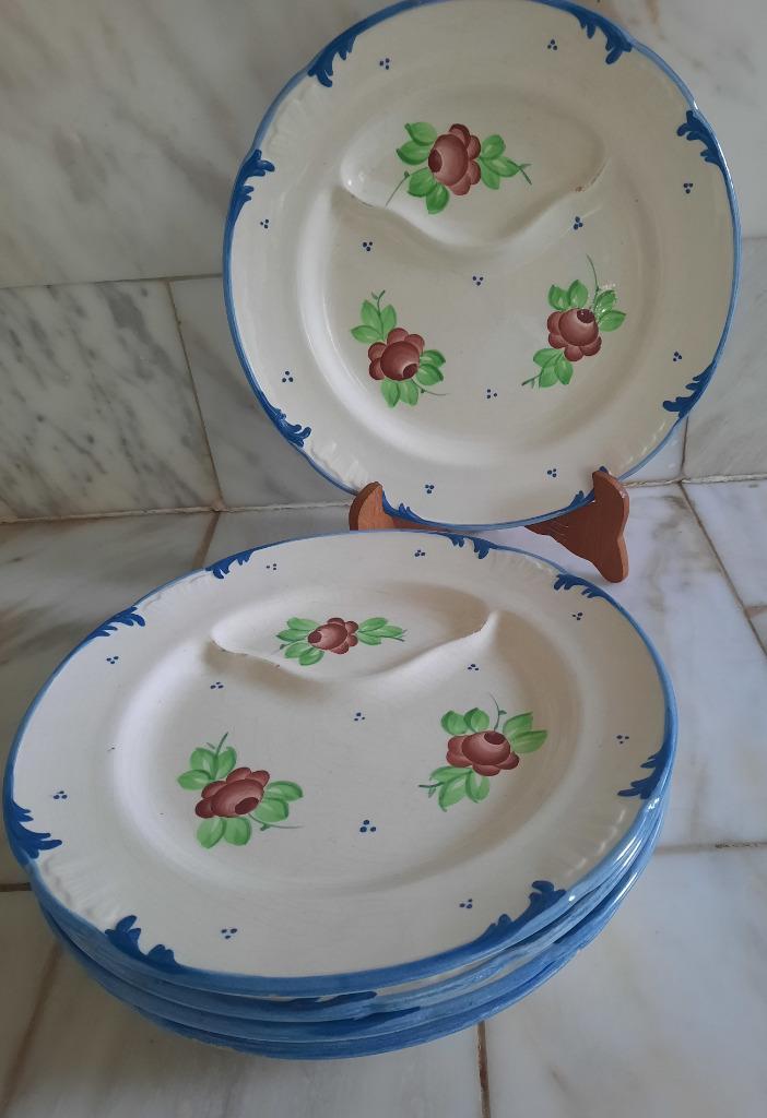 Aspergeborden Longchamp, Huis en Inrichting, Keuken | Servies, Zo goed als nieuw, Bord(en), Overige stijlen, Keramiek, Ophalen of Verzenden