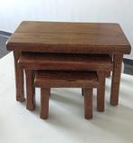 vintage eiken mimiset nest tafels bijzettafels brutalisme, Ophalen of Verzenden