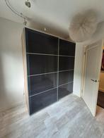 IKEA PAX schuifdeuren zwart glas, Ophalen, Minder dan 25 cm, Glas, 200 cm of meer