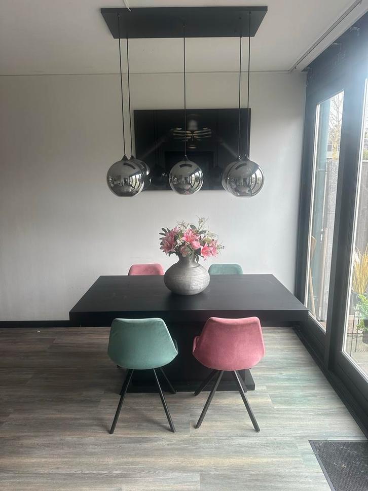 Eettafel met 4 stoelen - Ook los te koop!, Huis en Inrichting, Tafels | Eettafels, Gebruikt, 100 tot 150 cm, 150 tot 200 cm, Vier personen