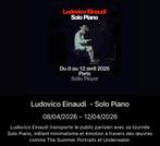Tickets concert Ludovico Einaudi 9 april 2026 in Parijs, Twee personen, April