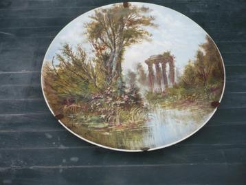 Uniek antiek wandbord wagenwiel 51 cm gekramt beschikbaar voor biedingen