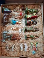 Oude Marolin kerstgroep papier maché grote beelden kerststal, Diversen, Kerst, Ophalen of Verzenden