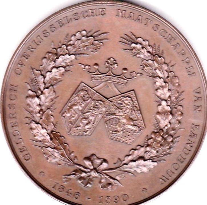 GELDERSCHE OVERIJSSELSCHE MAATSCHAPPIJ VAN LANDBOUW, Postzegels en Munten, Penningen en Medailles, Overige materialen, Verzenden