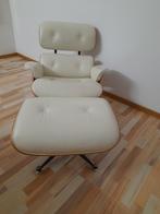 Eames Lounge Chair met Ottoman - Replica., Huis en Inrichting, Fauteuils, Ophalen, Minder dan 75 cm, Leer, Zo goed als nieuw