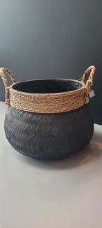 Super gave rotan bloempot bloembak mand, Mand, Rond, Ophalen of Verzenden, Zo goed als nieuw