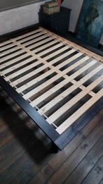 JAPANS HOUTEN BED INCL. LATTENBODEM 1.40 -2.00, Zo goed als nieuw, Ophalen