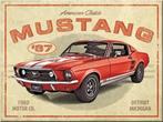 Ford Mustang GT 67 rood reclame magneet koelkastmagneet, Ophalen of Verzenden, Nieuw, Auto's