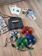 Nintendo 64 incl. Controllers en spellen, Spelcomputers en Games, Spelcomputers | Nintendo 64, Ophalen of Verzenden, Gebruikt