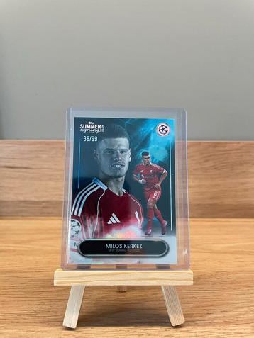 2025-26 Topps UCC Summer Signings Milos Kerkez Blue /99 beschikbaar voor biedingen