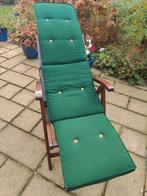 2 groene kussens voor een deck chair, Ophalen, Zo goed als nieuw
